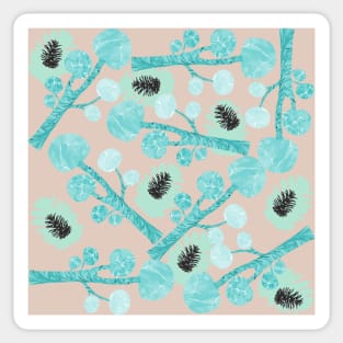 Cloud Pine Pattern Sticker